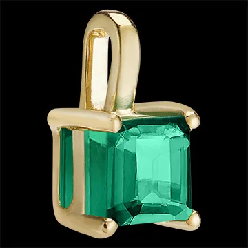 « L'Atelier » n. 207201 - Ciondolo Oro giallo 18 carati - Smeraldo Principessa 0.3 Carati - Nessuna catenella