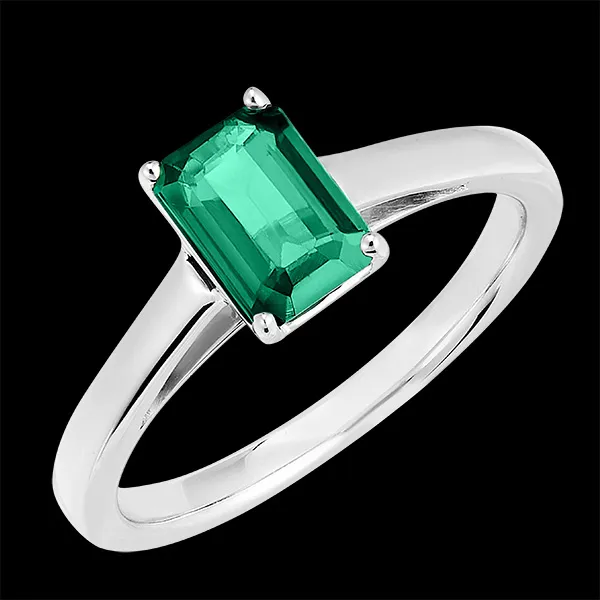 « L'Atelier » Nº169203 - Ring Weißgold 750/-(18Kt) - Smaragd Rechteckig 1 Karat