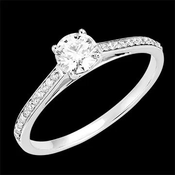 « L'Atelier » No. 182408 - Ring White gold 9ct (375) - Lab-grown diamond Round 0.5 Carats - Setting Lab-grown diamond