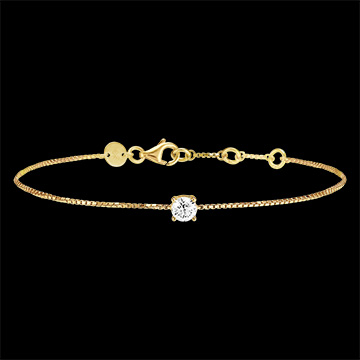 « L'Atelier » Nr. 200005 - Armband Gelbgold 750 (18K) - Diamant Rund 0.3 Karat - Kette Venezianerkette