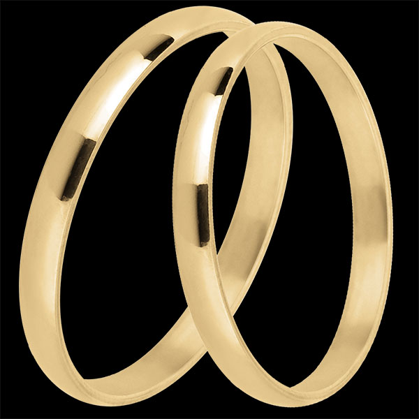 Atelier Wedding Band Duo – Yellow Gold – 9 Carats