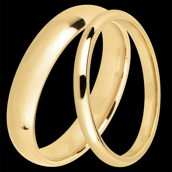 Atelier Wedding Ring Duo – Yellow Gold – 9 Carat