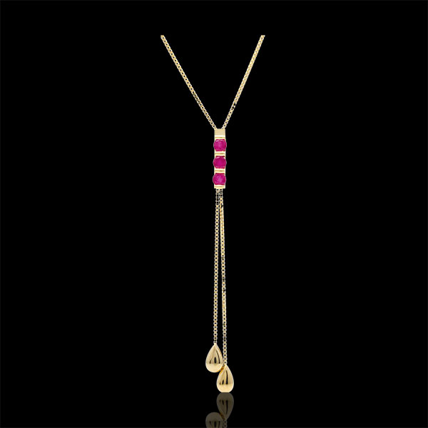 Collar Kiona - oro amarillo 9 quilates y rubíes
