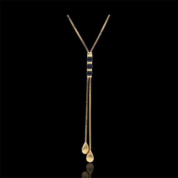 Collar Kiona - oro amarillo 9 quilates y zafiros