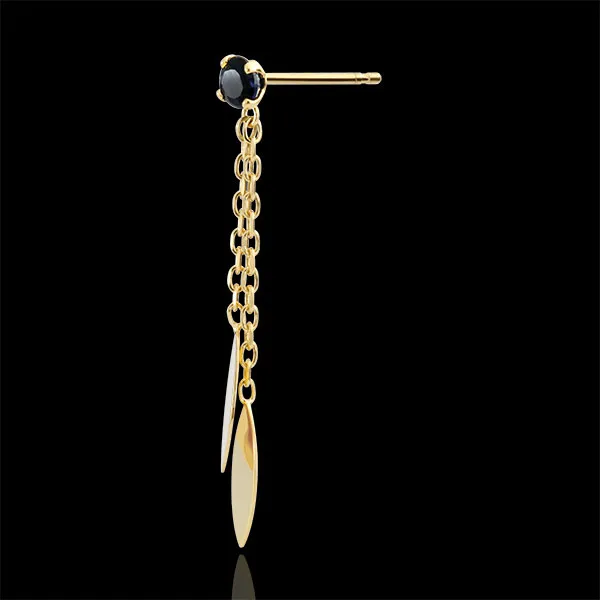 Pendientes Sakari - oro amarillo 9 quilates y zafiros