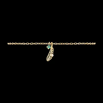 Pulsera Elwen – Oro amarillo de 9 quilates, diamante y esmeralda sintéticos
