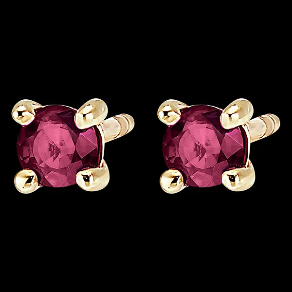 Collar Ave del Paraíso - Solitario de rubí - oro amarillo de 9 quilates