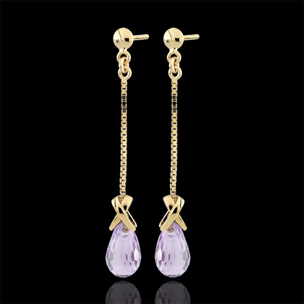 Pendientes Largos Violín - oro amarillo 9 quilates
