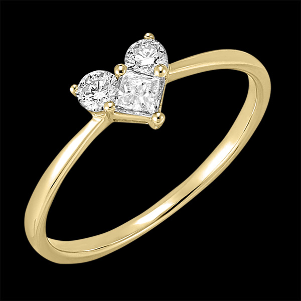 Bague Précieux Secret - Lovely - or jaune 9 carats et diamants 