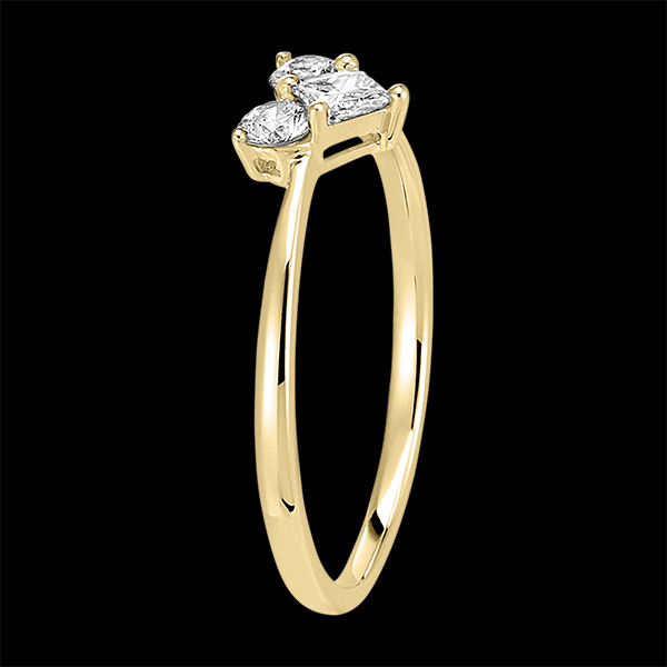 Bague Précieux Secret - Lovely - or jaune 9 carats et diamants 