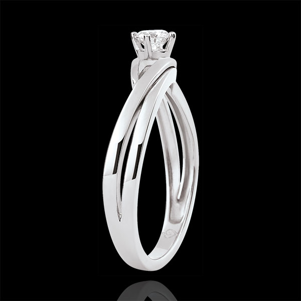Bague solitaire Nid Précieux - Dova - diamant 0.15 carat - or blanc 18 carats