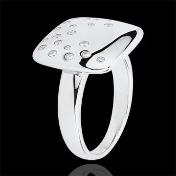 Bague Pavé Etoilé - Argent et diamants 