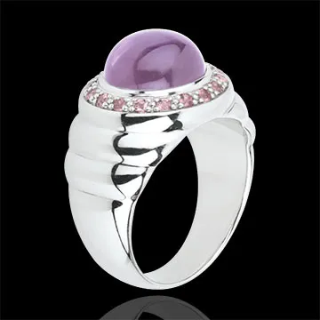 Bague Orthense - Argent et pierres fines
