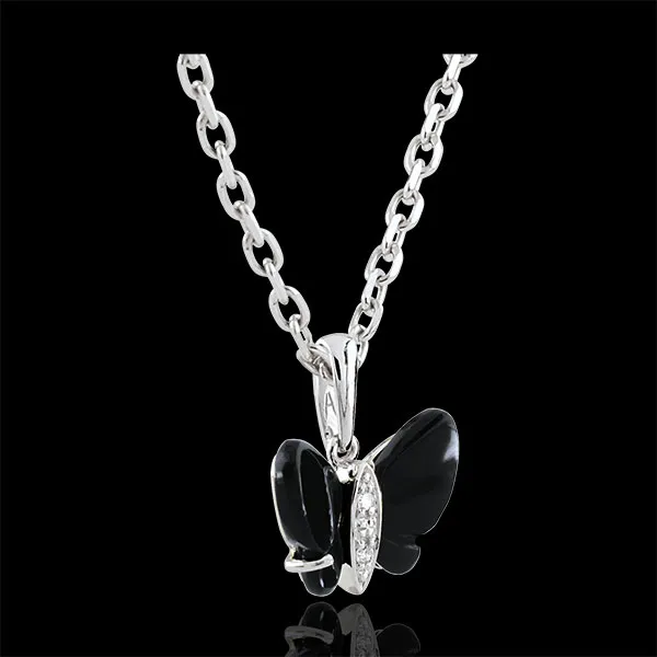 Pendentif Clair Obscure - Onyx Butterfly