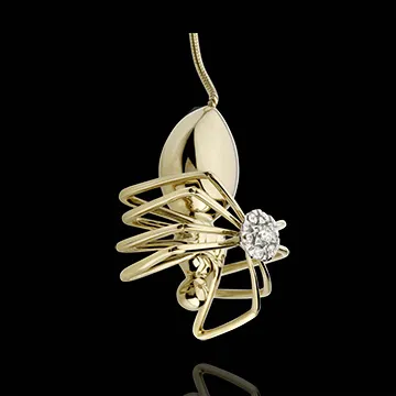Necklace Imaginary Walk - Spider Queen - yellow gold and diamonds