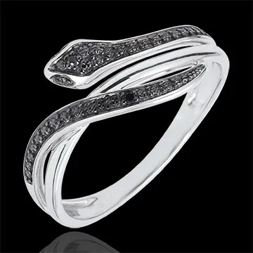 Imaginary Walk Ring - Bewitching Snake - White gold and diamonds - 9 carats
