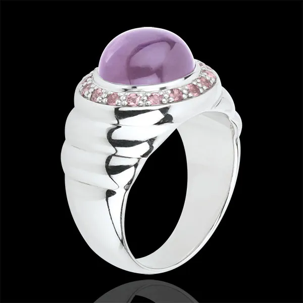 Hortense Ring - Silver and fine stones