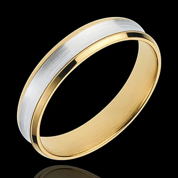 Ring Dandy 18 karaat witgoud en geelgoud - 4mm