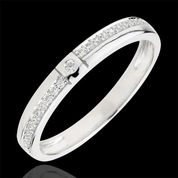 Ring Duizend Wonderen met Diamanten - 9 karaat witgoud
