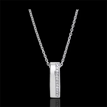 Hanger Rol - wit goud 9 karaat en diamanten