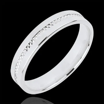 Trouwring Julius - 18 karaat witgoud