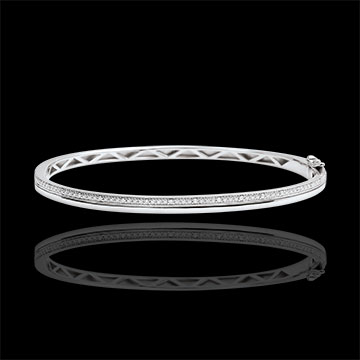 Bangle Elegantie - witgoud met diamanten - 18 karaat goud