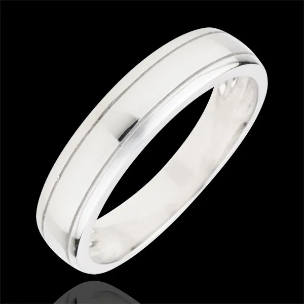 Trouwring Heren Horizon 9 karaat witgoud