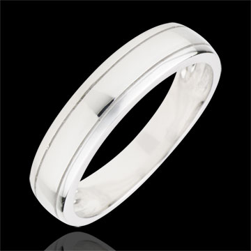 Trouwring Heren Horizon 9 karaat witgoud