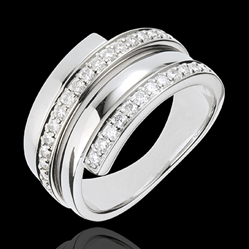 Baltische ring 18 karaat witgoud - 0.45 karaat - 30 Diamanten