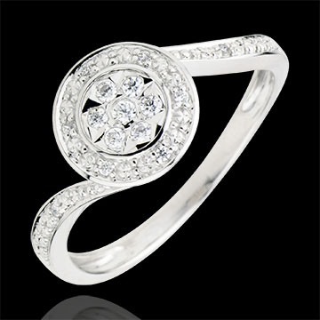 Ring Swandance - 9 karaat witgoud