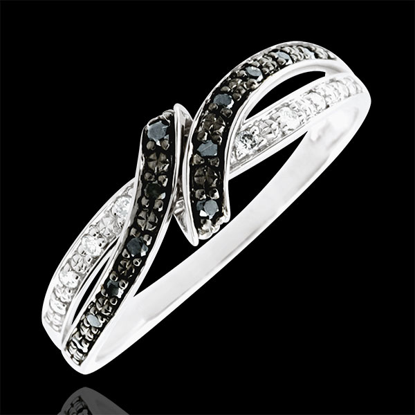 Ring Chiaroscuro - Rendez-vous - zwarte Diamanten - 18 karaat witgoud