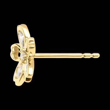 Fioréa Ohrstecker – 9-karätiges Gelbgold und synthetische Diamanten