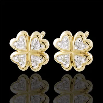 Ohrstecker Blüte - Kleeblatt - Diamant.