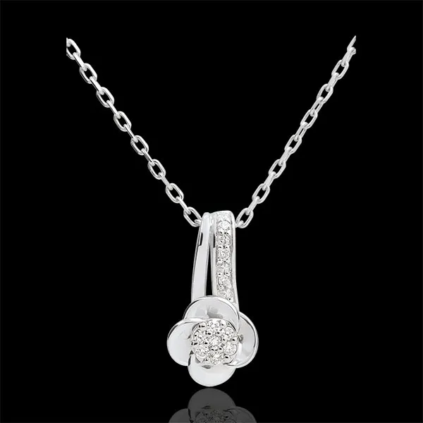 Collier Blüte - Rosenblüten - 0.05 Karat