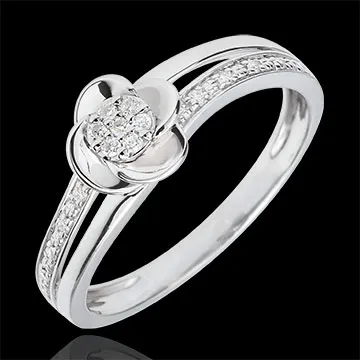 Ring Blüte - Rosenblüten - 0.075 Karat - 18 Karat