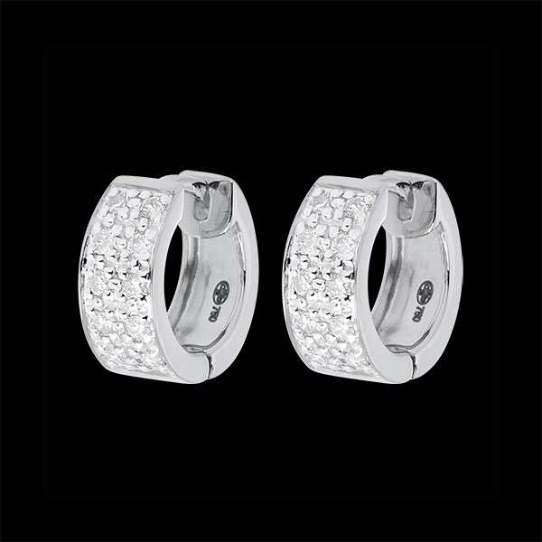 Boucles d'oreilles Constellation - Astrale variation - grand modèle - or blanc 18 carats- 0.2 carat - 20 diamants