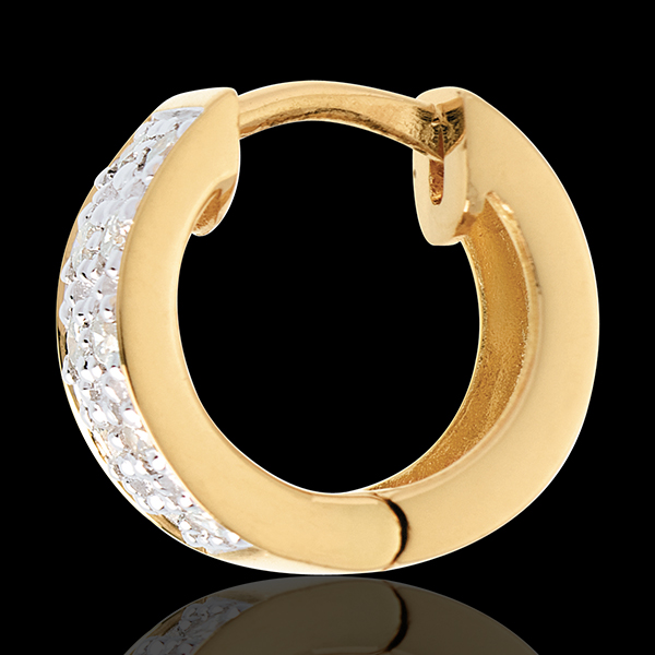 Boucles d'oreilles Constellation - Astrale variation - grand modèle - or jaune 18 carats - 0.2 carat - 20 diamants