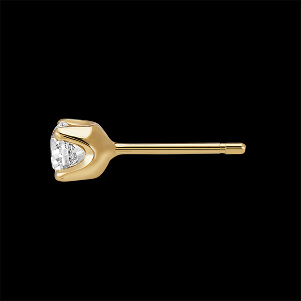 Boucles d'oreilles diamants (TGM+) - puces or jaune 18 carats - 0.5 carat