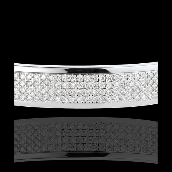 Bracciale giunco Costellazione - Astrale - Oro bianco - 18 carati - 4 file di Diamanti - 180 Diamanti - 1.62 carati 