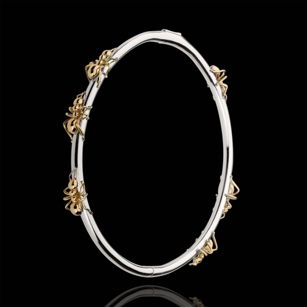 Bracelet Balade Imaginaire - Le Bal des Fourmis - or blanc et or rose 18 carats