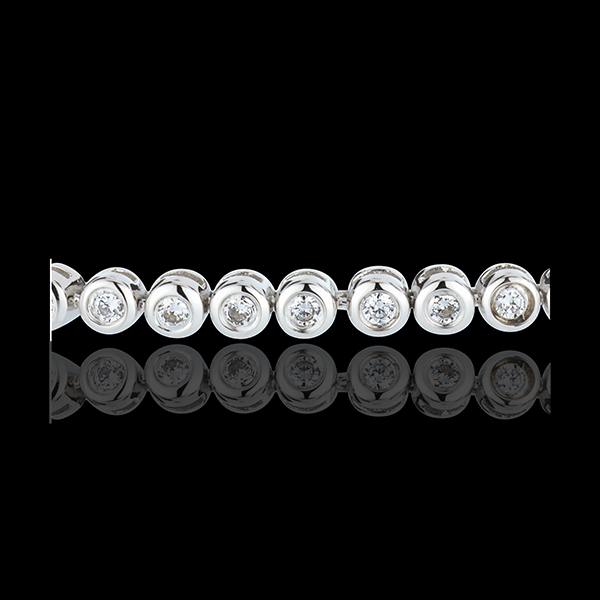 Bracelet Boulier diamants - or blanc 18 carats - 1.15 carats - 60 diamants