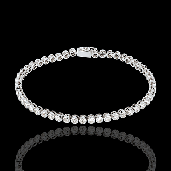 Bracelet Boulier diamants - or blanc 18 carats - 2 carats - 52 diamants