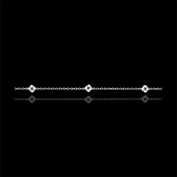 Bracelet Eclosion - Couronne de Roses - saphirs - or blanc 9 carats