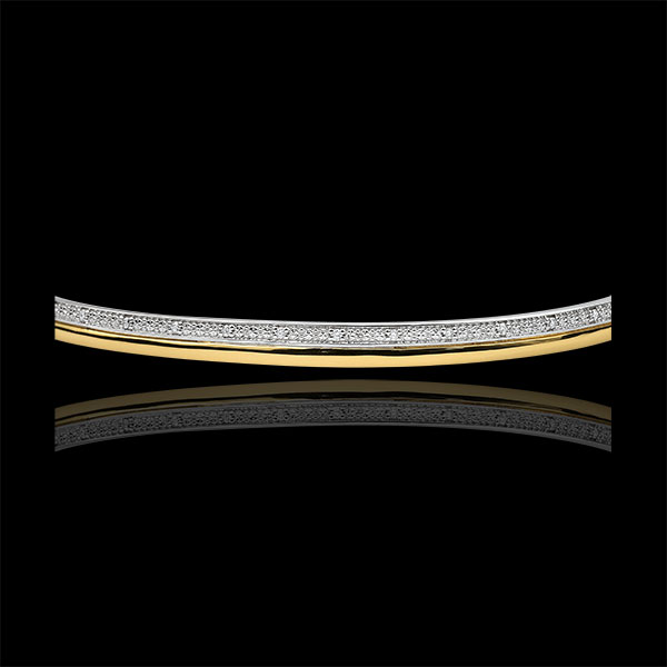 Bracelet Elégance diamants - or blanc et or jaune 18 carats