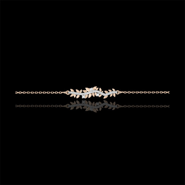 Bracelet Enchanted Garden - Foliage Royal - Pink gold and diamonds - 9 carat