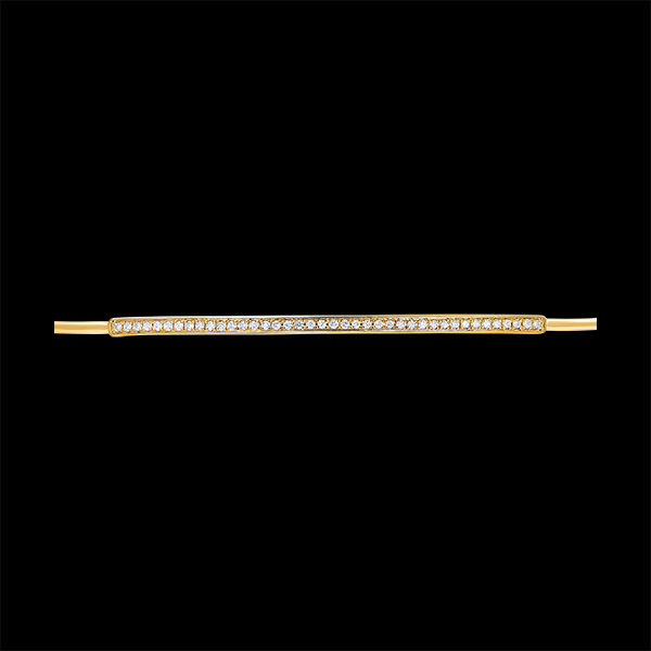 Bracelet Jonc Fraîcheur - Pléïade diamantée - or jaune 9 carats et diamants 
