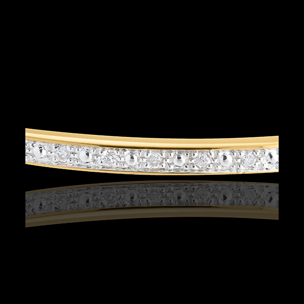 Bransoletka w kształcie koła Diorama z paskiem diamentów - złoto żółte 18-karatowe - 11 diamentów