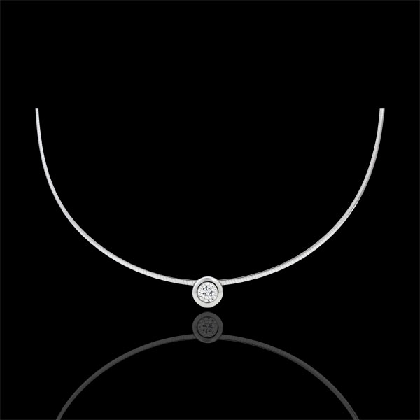 Cable necklace white gold