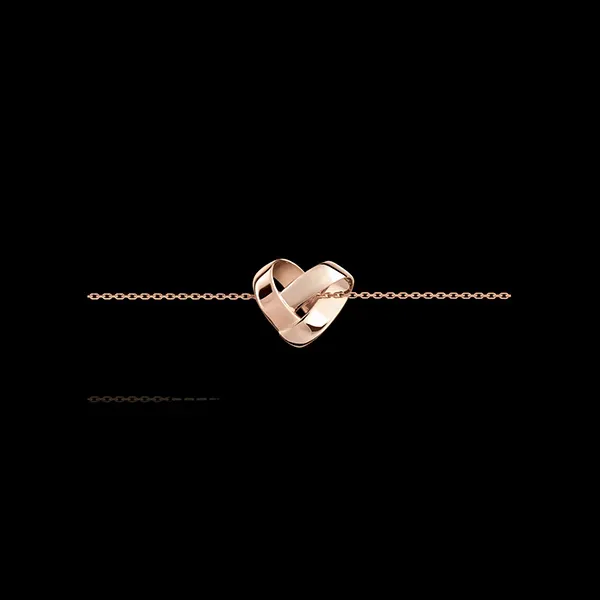 Bransoletka Origami Serce – złoto różowe 375 (9-karatowe)