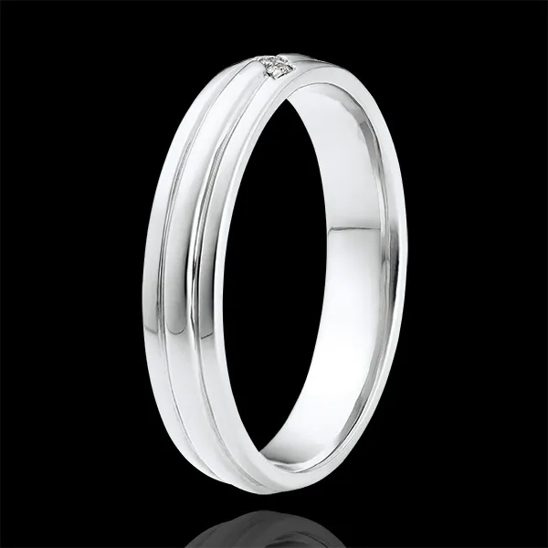 Ring Chiaroscuro - Diamanten Klauw - 18 karaat witgoud en diamanten.